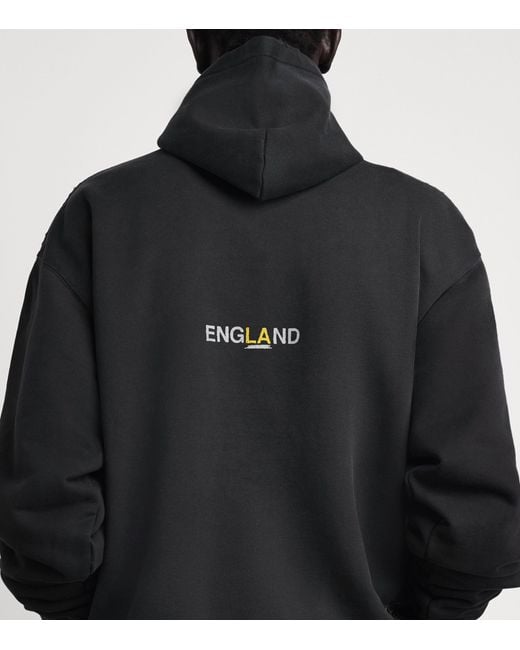 Represent Black Cotton Enemy Graphic Hoodie for men