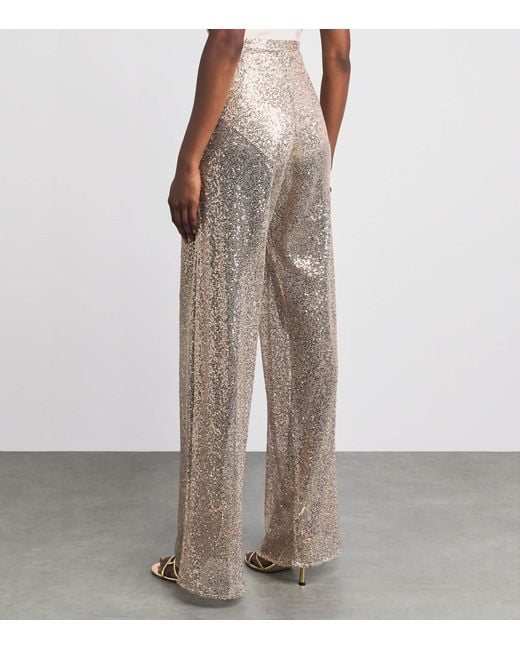 Taller Marmo Natural Sequin Marlene Disco Trousers