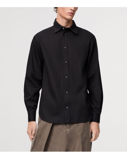 Loewe Blue Cotton-Blend Poplin Shirt for men