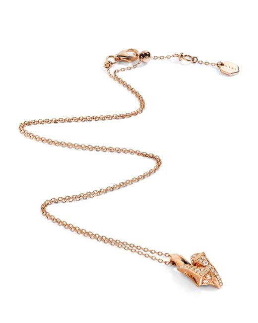 Marli New York White And Diamond Cleo Huggie Pendant Necklace