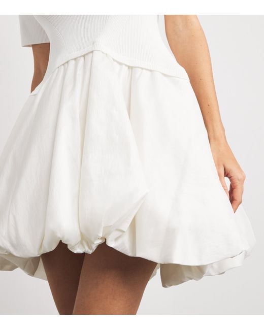 Jonathan Simkhai White Kenny Bubble Mini Dress