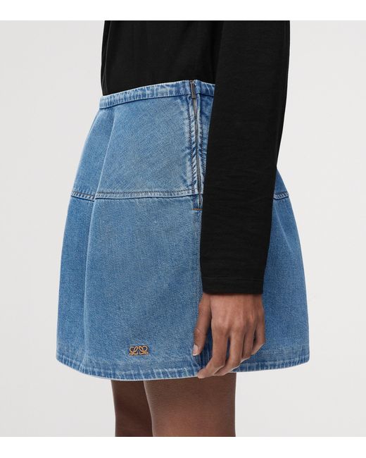 Loewe Blue Balloon Denim Mini Skirt
