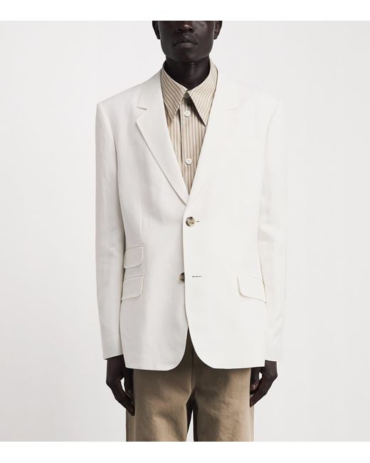 AMI White Single-Breasted Blazer for men