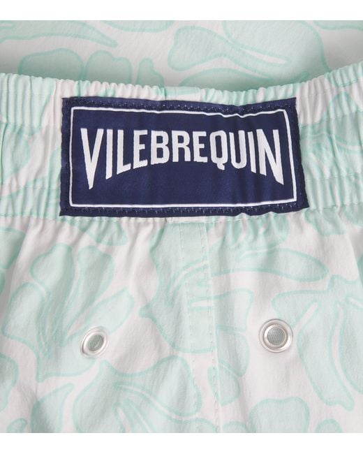 Vilebrequin Blue Printed Moorise Swim Shorts for men