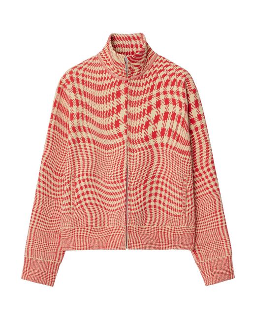 Burberry Red Check Zip-up Jacket