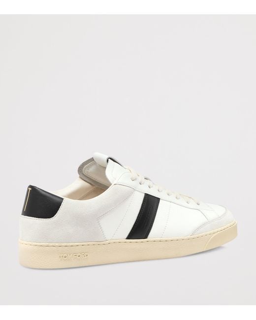Tom Ford White Leather T Sneakers for men
