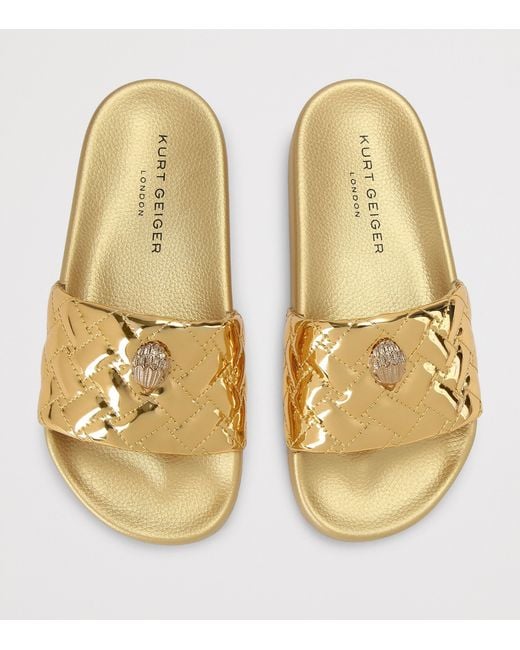 Kurt Geiger Yellow Meena Eagle Slides