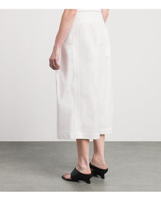 Jacquemus White Cotton Marin Cropped Trousers