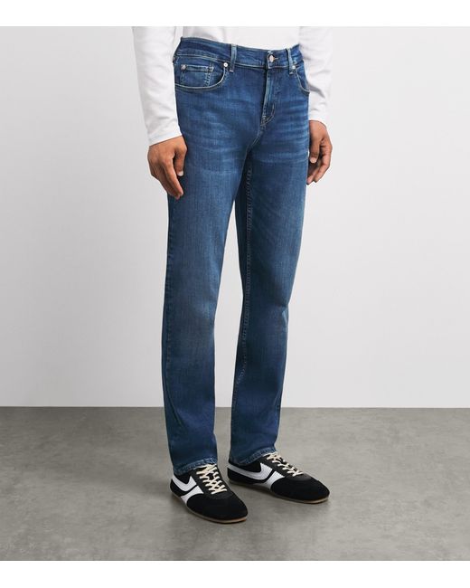 7 For All Mankind Blue Slimmy Badge Jeans for men