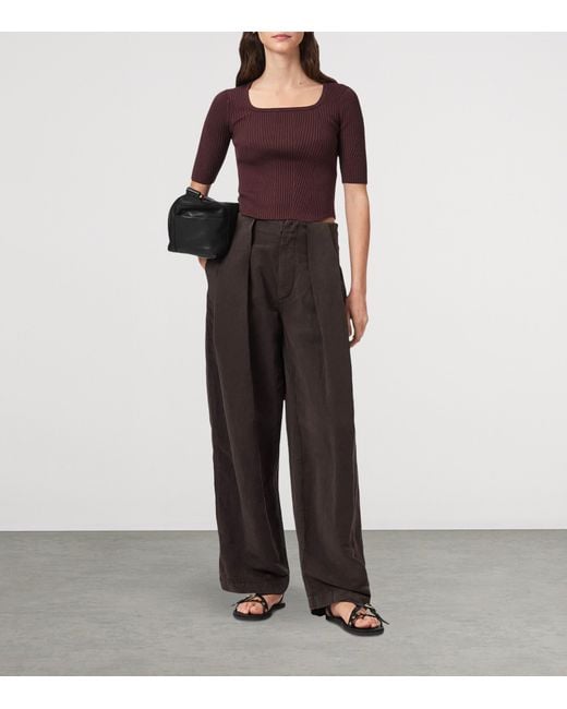 AllSaints Purple Cruz Hally Top