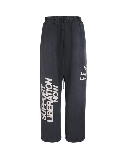 Fear Of God Black X Dsyf Support Liberation Now Sweatpants for men