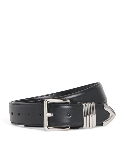 Maje Black Leather Multi-Ring Belt