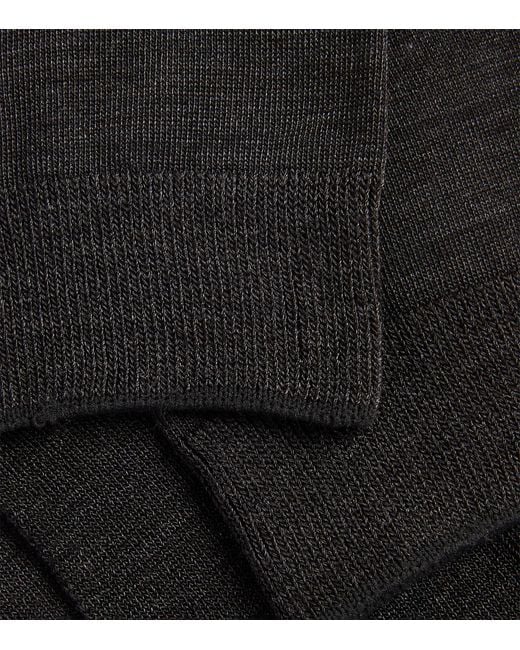 Falke Black Wool-Lyocell Climawool Socks