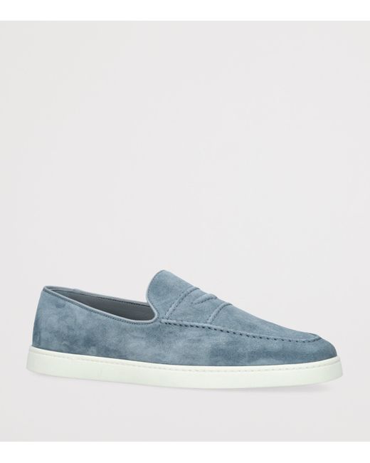 Church's Blue Suede Peebles Slip-On Sneakers for men
