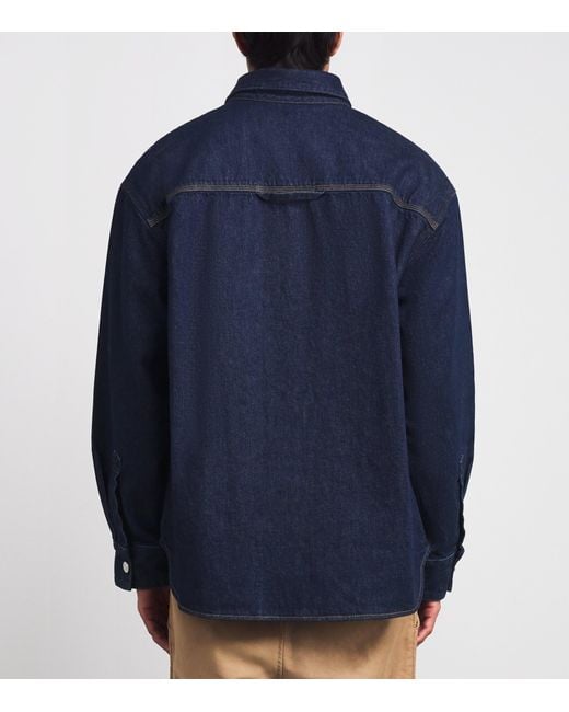 Agolde Blue Regenerative Denim Overshirt for men