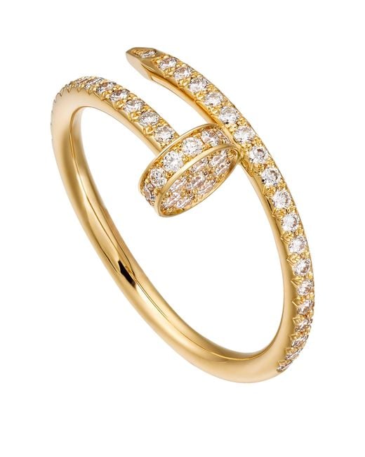 Cartier Metallic Rose Gold And Diamond Juste Un Clou Ring