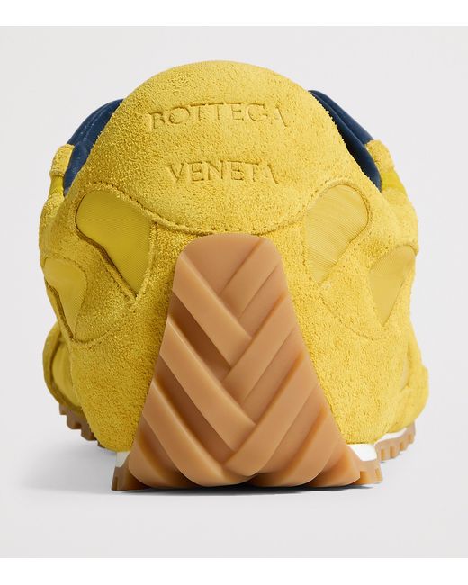 Bottega Veneta Yellow Suede-Panel Orbit Flash Sneakers
