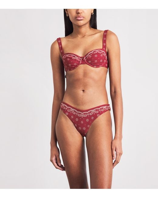 Devon Windsor Red Lara Balconette Bikini Top