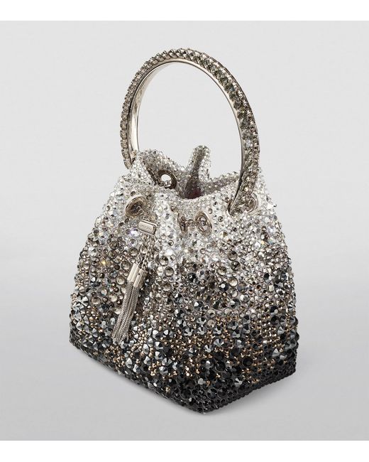 Jimmy Choo Black Embellished Bon Bon Top-Handle Bag