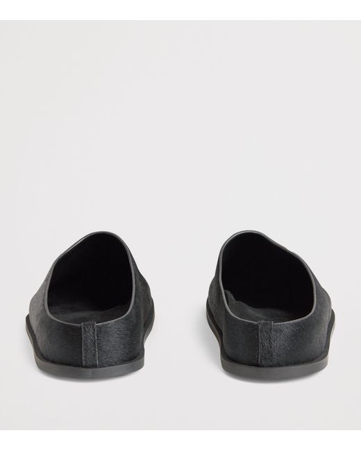 A.Emery Black Cow Hair Lou Clogs