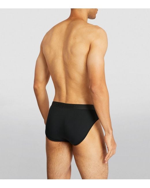 Derek Rose Black Micro Modal Briefs for men