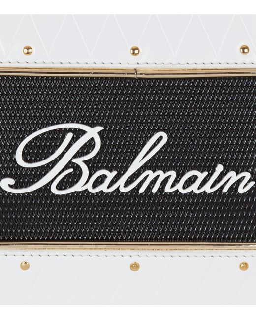 Balmain Black Leather Signature Radio Cross-body Bag for men
