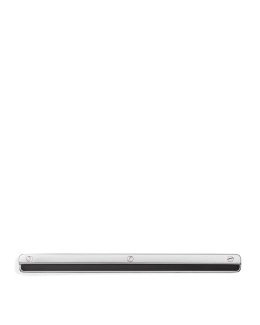 Cartier White Stainless Steel Santos De Tie Clip for men