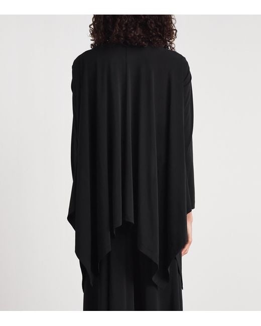 Issey Miyake Black Drape Jersey Cardigan