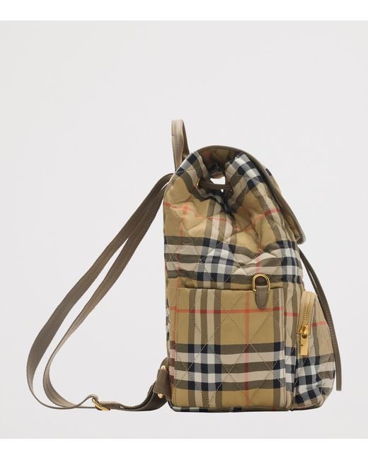 Burberry Metallic Check Horseshoe Backpack