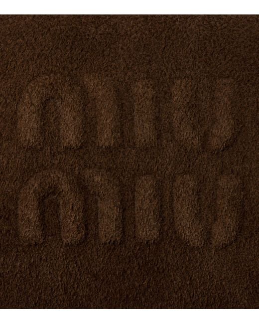 Miu Miu Brown Suede Beau Micro Bag