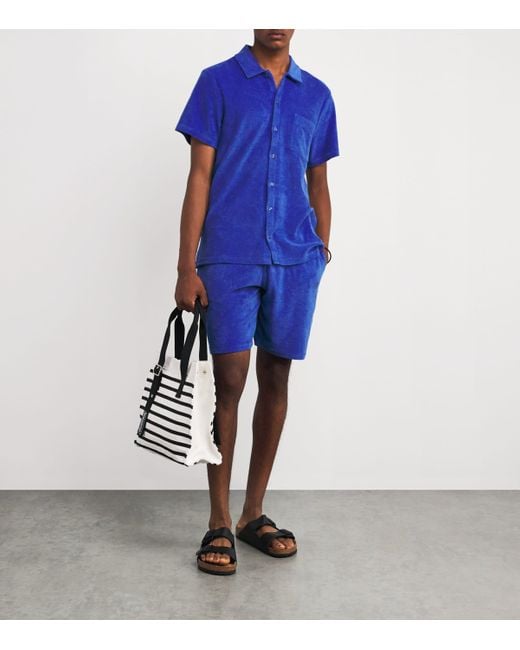 Vilebrequin Blue Cotton-Blend Terry Charli Shirt for men