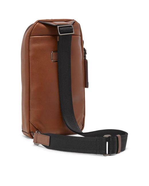 Tumi Brown Harrison Leather Cross-body Bag
