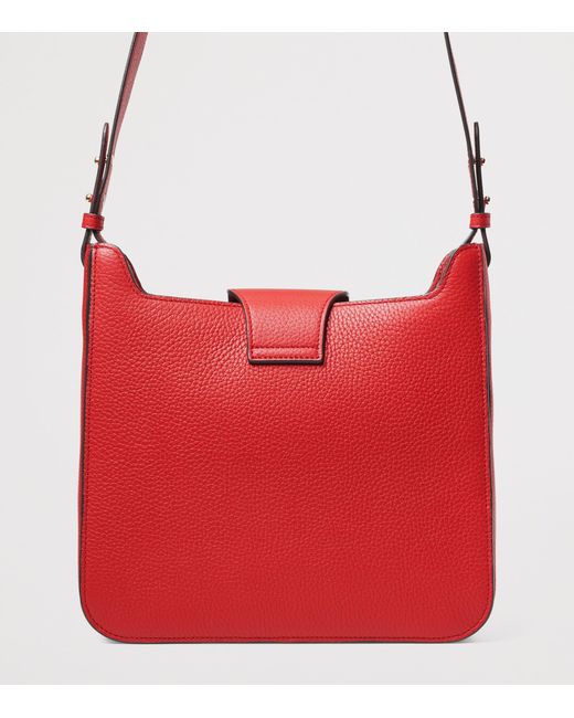 Aspinal Red Leather Ella Cross-Body Bag