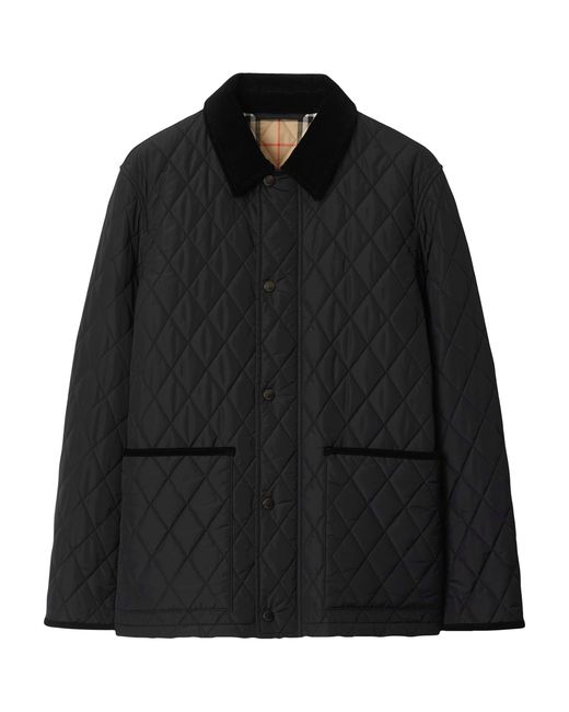 Burberry Black Quilted Barn Jacket for men