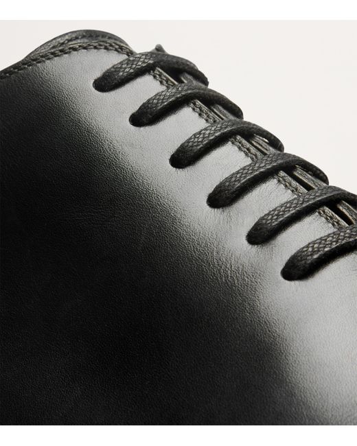 Tom Ford Black Burnished Leather Elkan Lace-Up Shoes for men