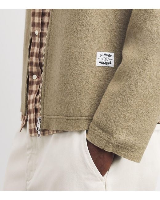 Samsøe & Samsøe Green Wool Hannes Overshirt for men