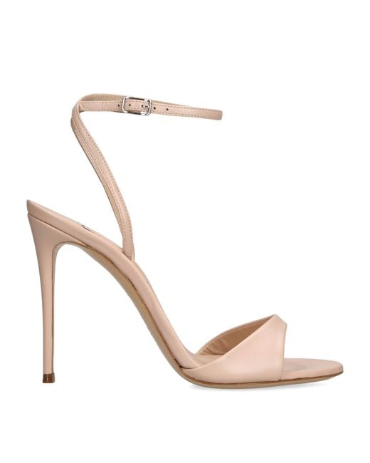 Casadei White Leather Julia Jolly Heeled Sandals 100