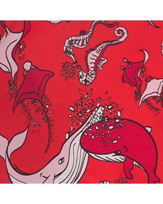 Vilebrequin Red Printed Moorise Swim Shorts for men