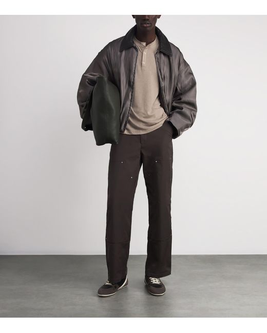 Cole Buxton Gray Platinum Bomber Jacket for men