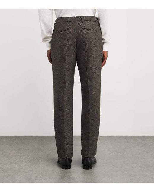 Rag & Bone Gray Wool Pleated Wide-Leg Trousers for men