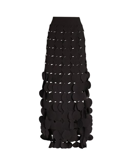 A.W.A.K.E. MODE Black Circle Maxi Skirt