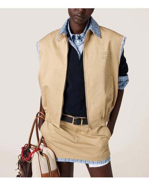 Miu Miu Natural Layered Vest