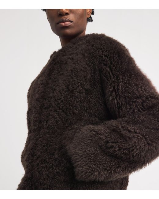 Yves Salomon Black Cashmere Shearling Jacket