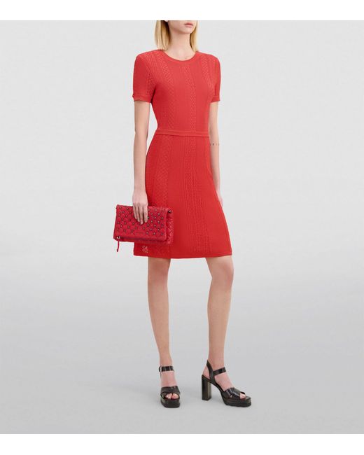 The Kooples Red Knitted Mini Dress