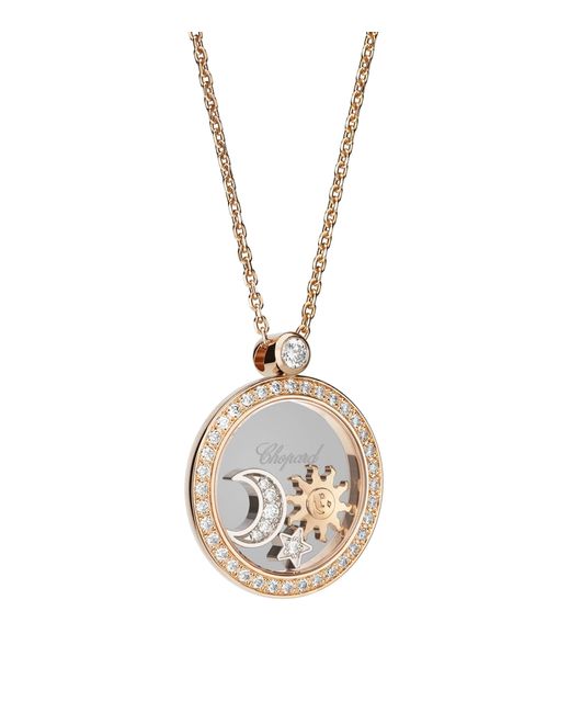 Chopard Metallic And Diamond Happy Diamonds Pendant