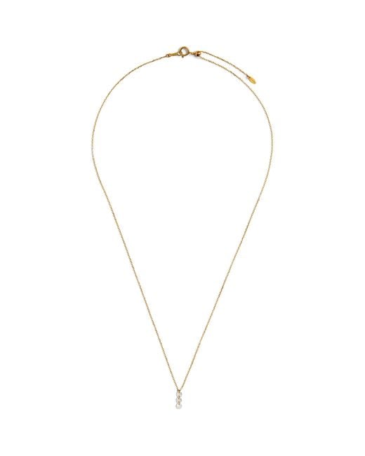 PERSÉE Metallic And Diamond 3-Stone Danaé Necklace
