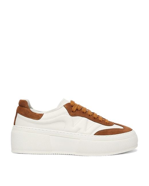 Weekend by Maxmara Brown Leather Platform Sneakers