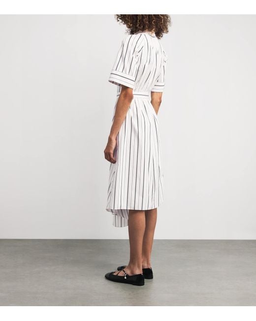 Adam Lippes White Belted Nansi Midi Dress