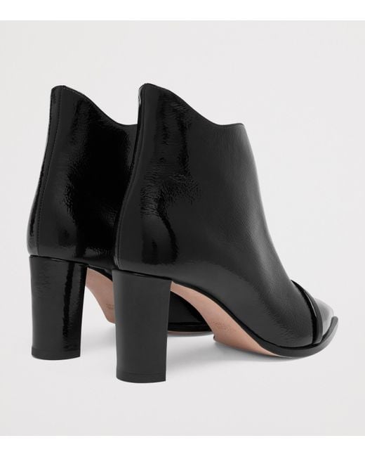 Malone Souliers Black Patent Leather Clara Ankle Boots 70