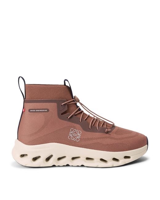 Loewe Brown X On Cloudtilt High-Top Trainers